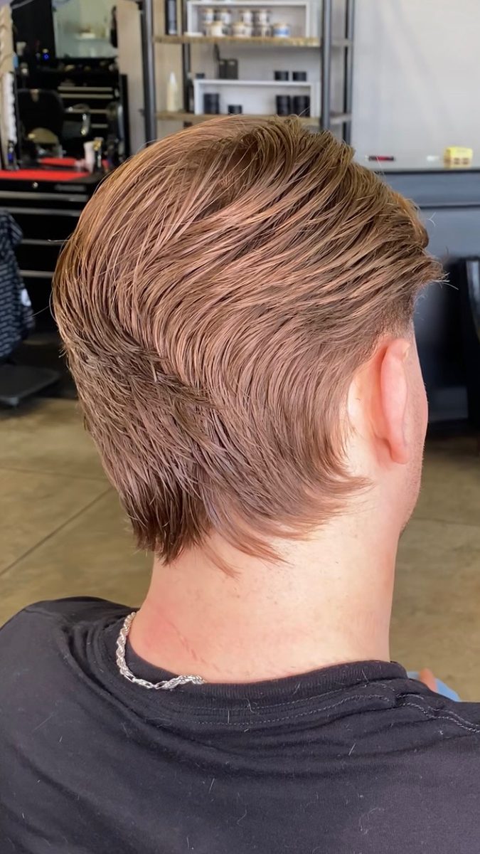 Effortless brushback flow, view from the back